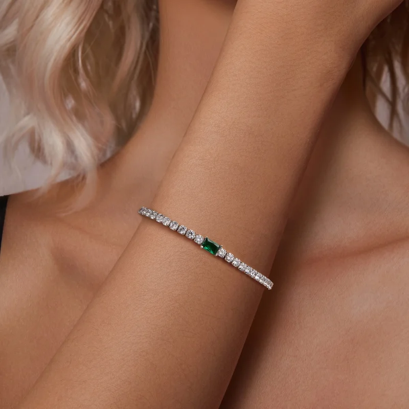 (Bild für) PANDORA Stil Elegantes Smaragd-Armband - BSB179 - Ansicht 5