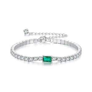 (Bild für) PANDORA Stil Elegantes Smaragd-Armband - BSB179