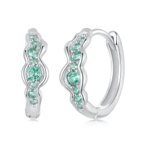 (Bild für) PANDORA-Stil Green Wave Ohrringe - BSE1034