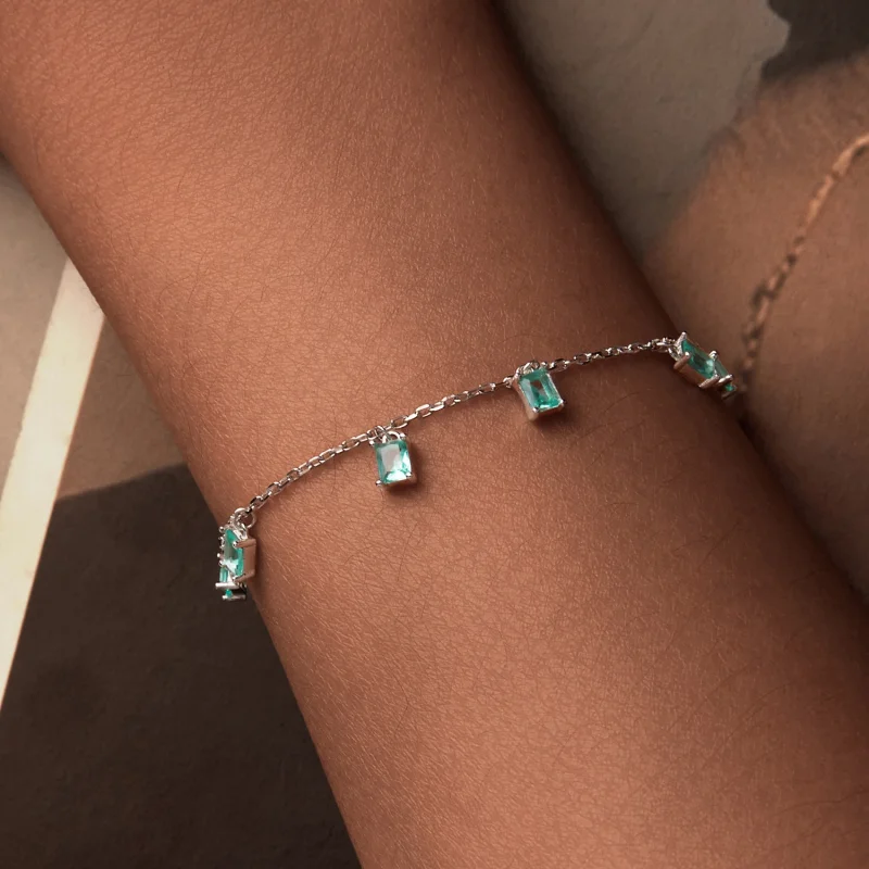 (Bild für) PANDORA Stil Grünes kleines Quasten-Armband - BSB168 - Ansicht 5