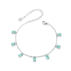 (Bild für) PANDORA Stil Grünes kleines Quasten-Armband - BSB168
