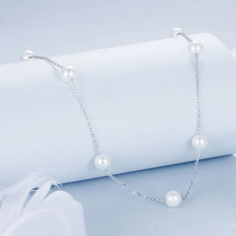 (Bild für) PANDORA-Stil Gypsophila-Halskette - BSN389 - Ansicht 2