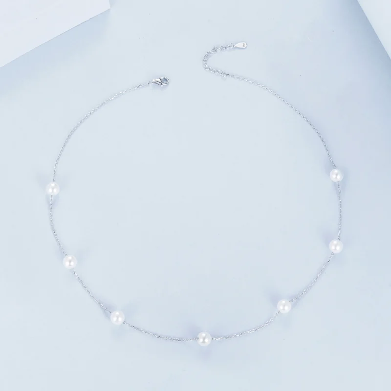 (Bild für) PANDORA-Stil Gypsophila-Halskette - BSN389 - Ansicht 3