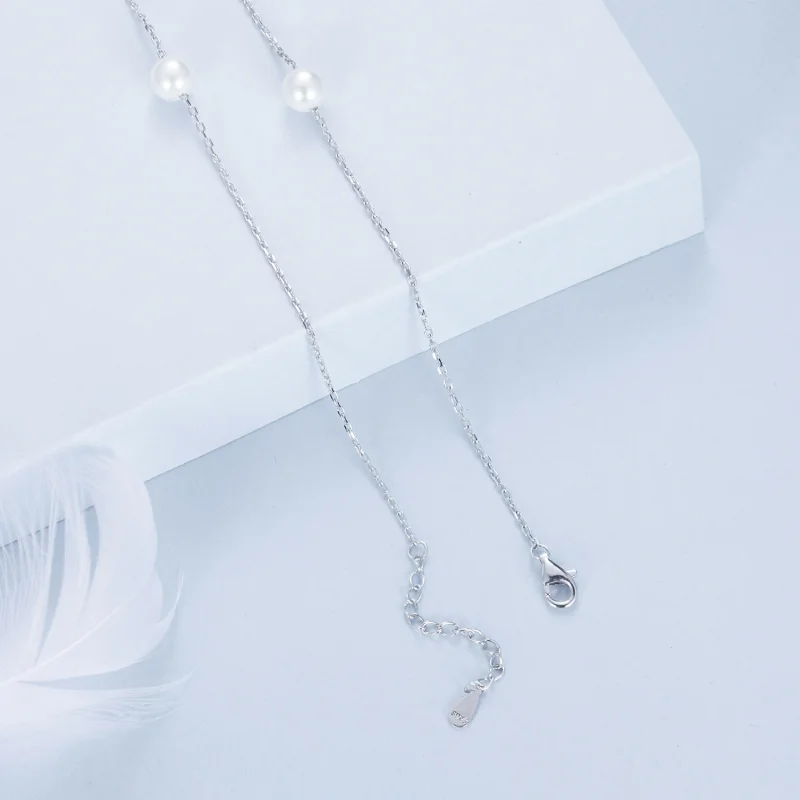 (Bild für) PANDORA-Stil Gypsophila-Halskette - BSN389 - Ansicht 5
