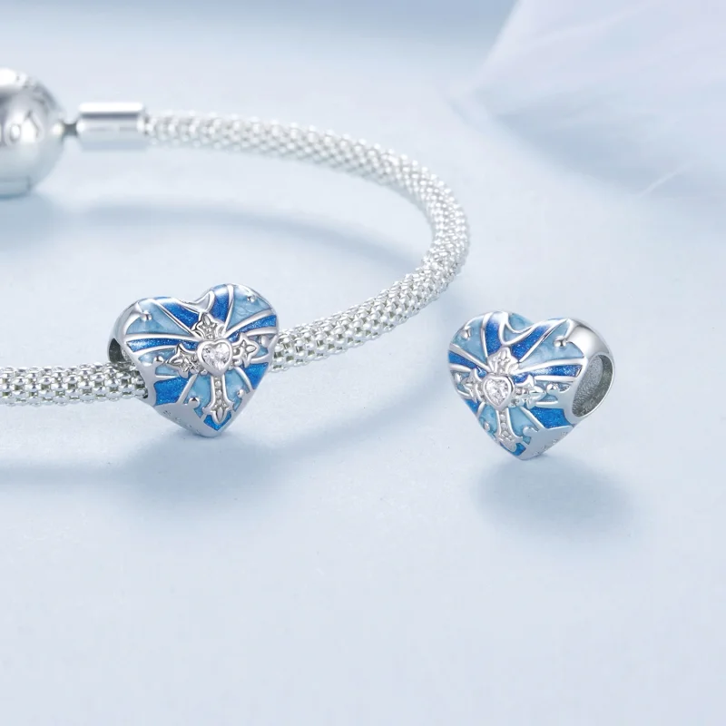 (Bild für) PANDORA-Stil Herzförmiges Kreuz-Anhänger - BSC1024 - Ansicht 4