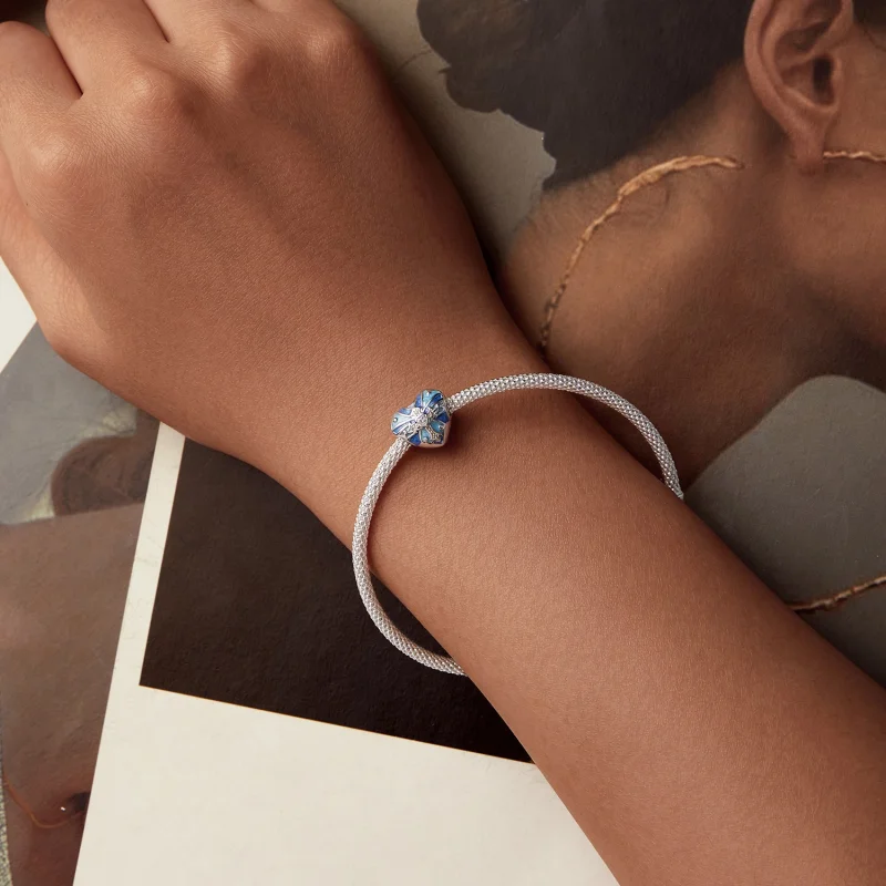 (Bild für) PANDORA-Stil Herzförmiges Kreuz-Anhänger - BSC1024 - Ansicht 6