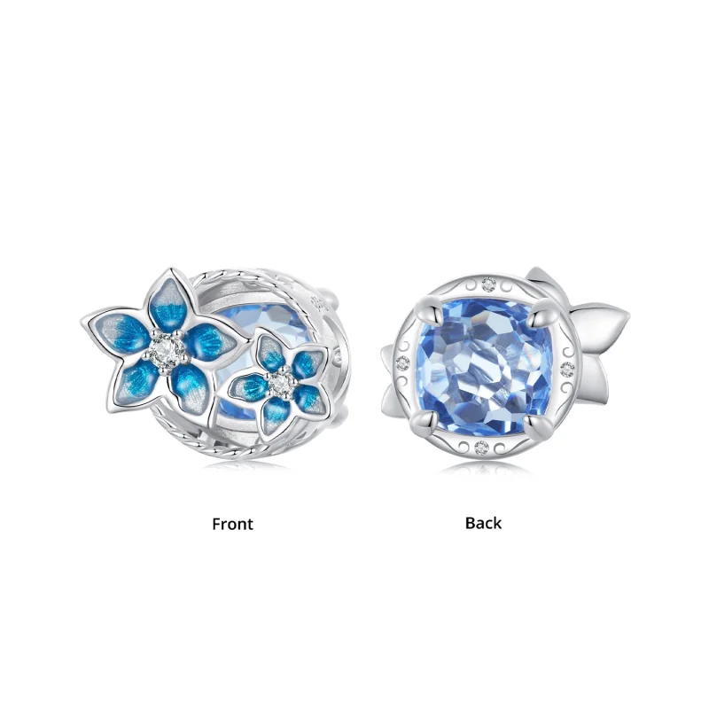 (Bild für) PANDORA Stil Kleine Ritterspornblume Charm - BSC1029 - Ansicht 3