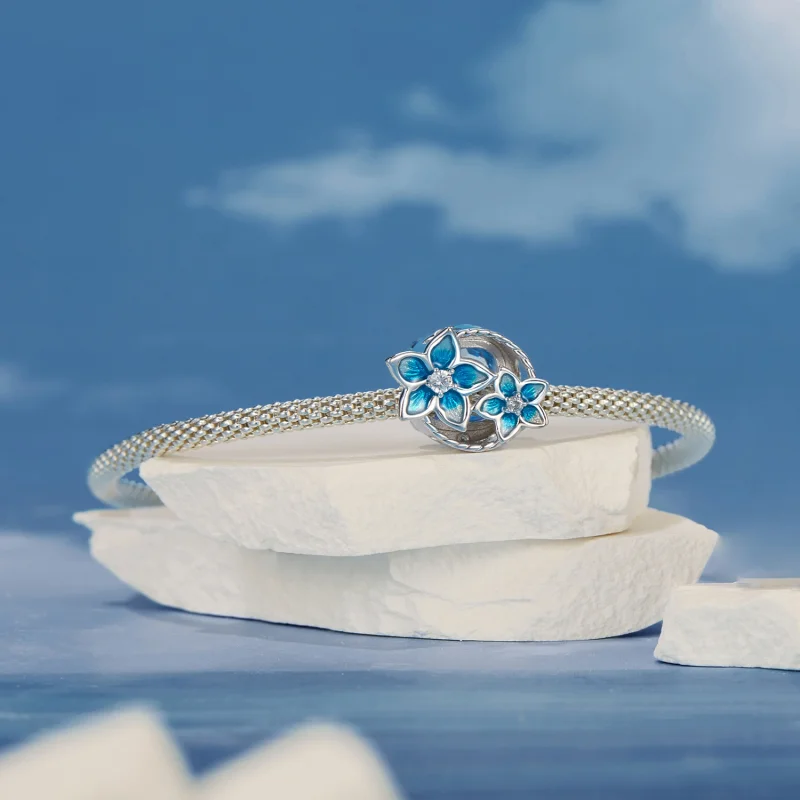 (Bild für) PANDORA Stil Kleine Ritterspornblume Charm - BSC1029 - Ansicht 5
