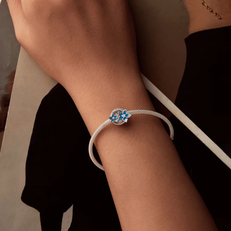 (Bild für) PANDORA Stil Kleine Ritterspornblume Charm - BSC1029 - Ansicht 6