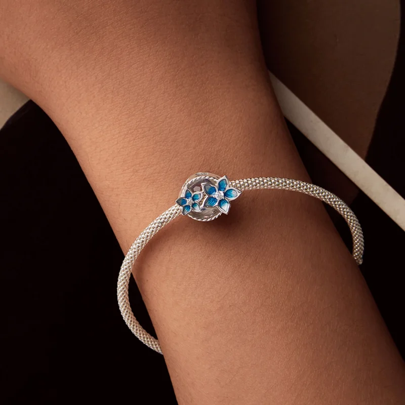 (Bild für) PANDORA Stil Kleine Ritterspornblume Charm - BSC1029 - Ansicht 7