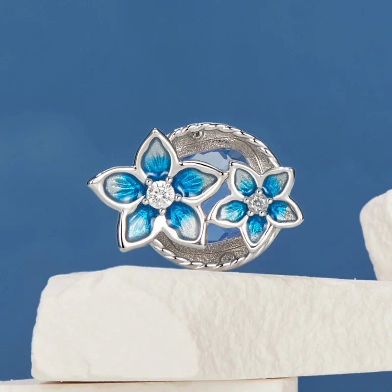 (Bild für) PANDORA Stil Kleine Ritterspornblume Charm - BSC1029 - Ansicht 8