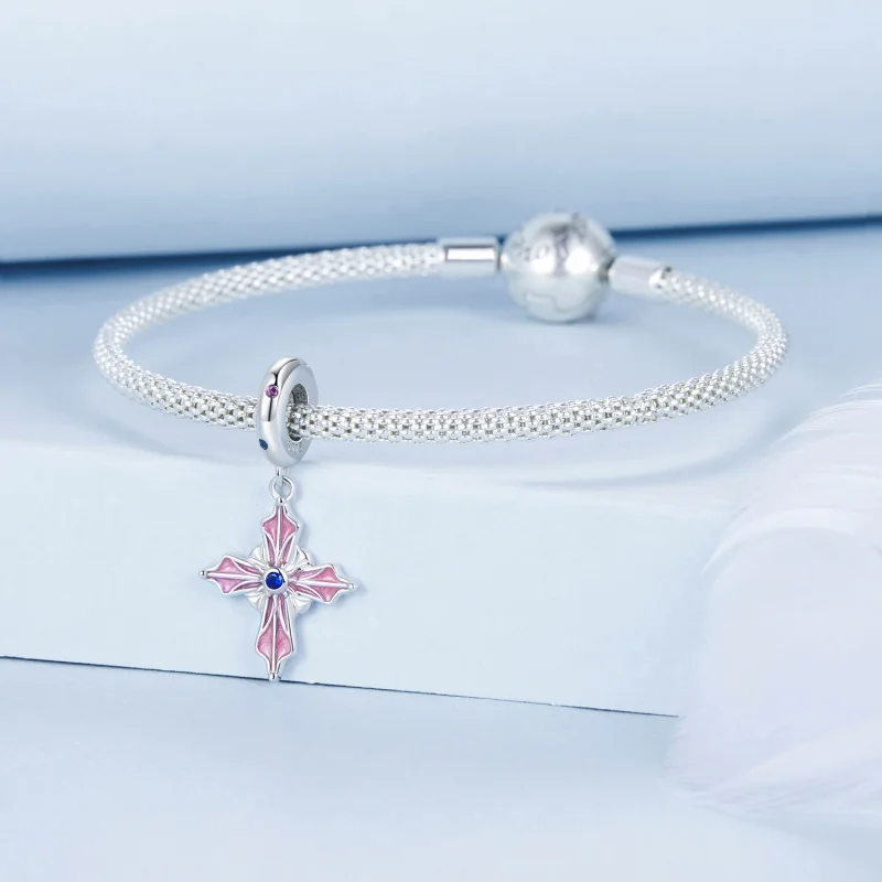(Bild für) PANDORA-Stil Kreuz-Anhänger - BSC1023 - Ansicht 3