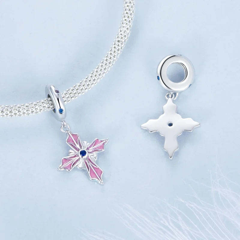 (Bild für) PANDORA-Stil Kreuz-Anhänger - BSC1023 - Ansicht 4
