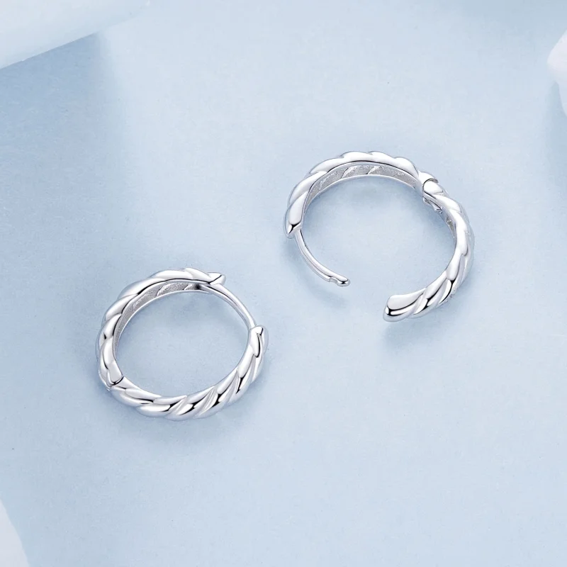 (Bild für) PANDORA-Stil Metall-Twist-Ohrringe - BSE1024-M - Ansicht 4