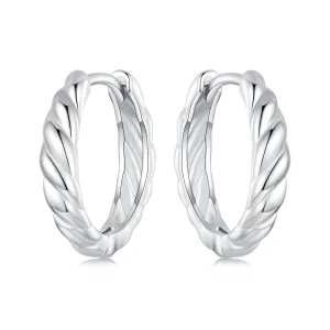 (Bild für) PANDORA-Stil Metall-Twist-Ohrringe - BSE1024-M
