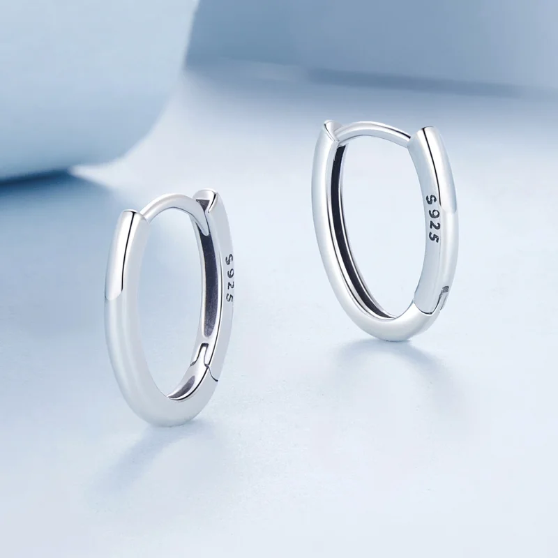 (Bild für) PANDORA-Stil Ovale Ohrringe - BSE1015-A - Ansicht 3