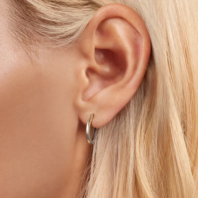 (Bild für) PANDORA-Stil Ovale Ohrringe - BSE1015-A - Ansicht 5