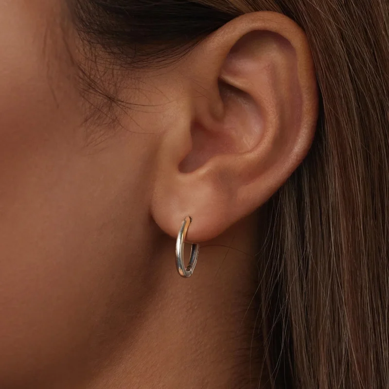 (Bild für) PANDORA-Stil Ovale Ohrringe - BSE1015-A - Ansicht 6