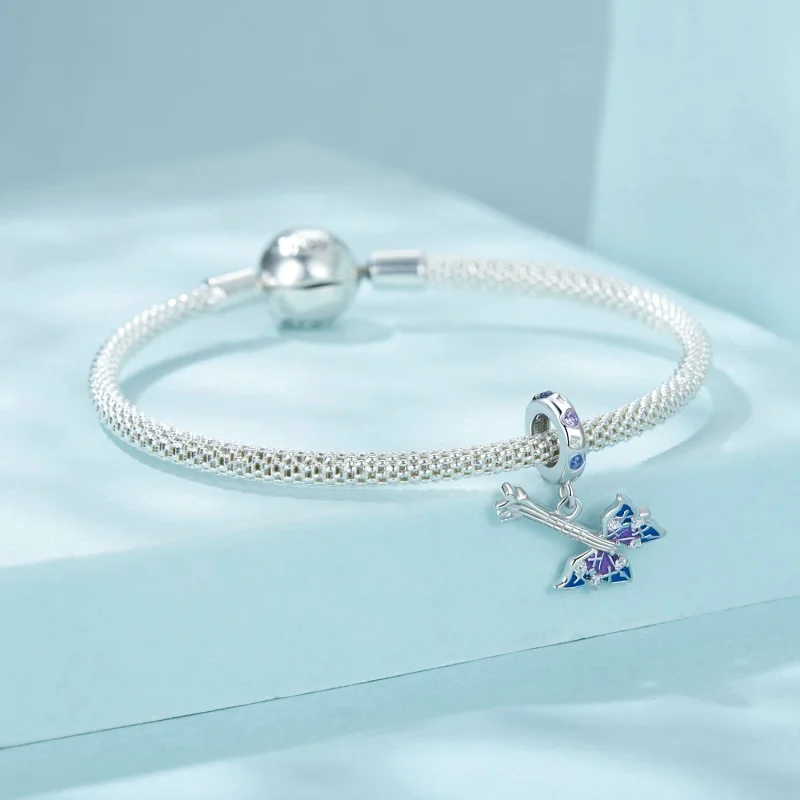 (Bild für) PANDORA Stil Schmetterlings-Bass-Anhänger - SCC2764 - Ansicht 3