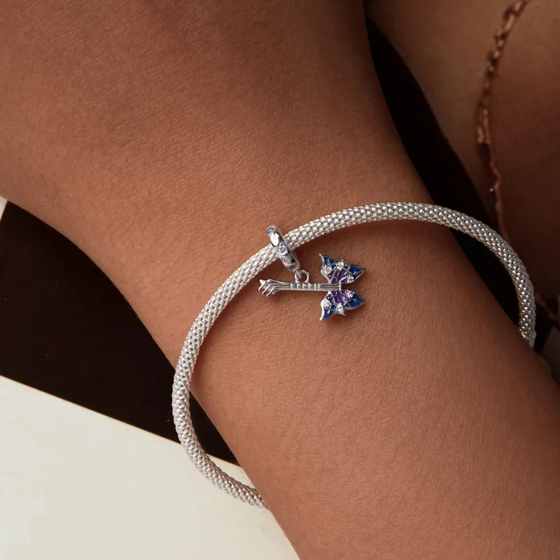 (Bild für) PANDORA Stil Schmetterlings-Bass-Anhänger - SCC2764 - Ansicht 6
