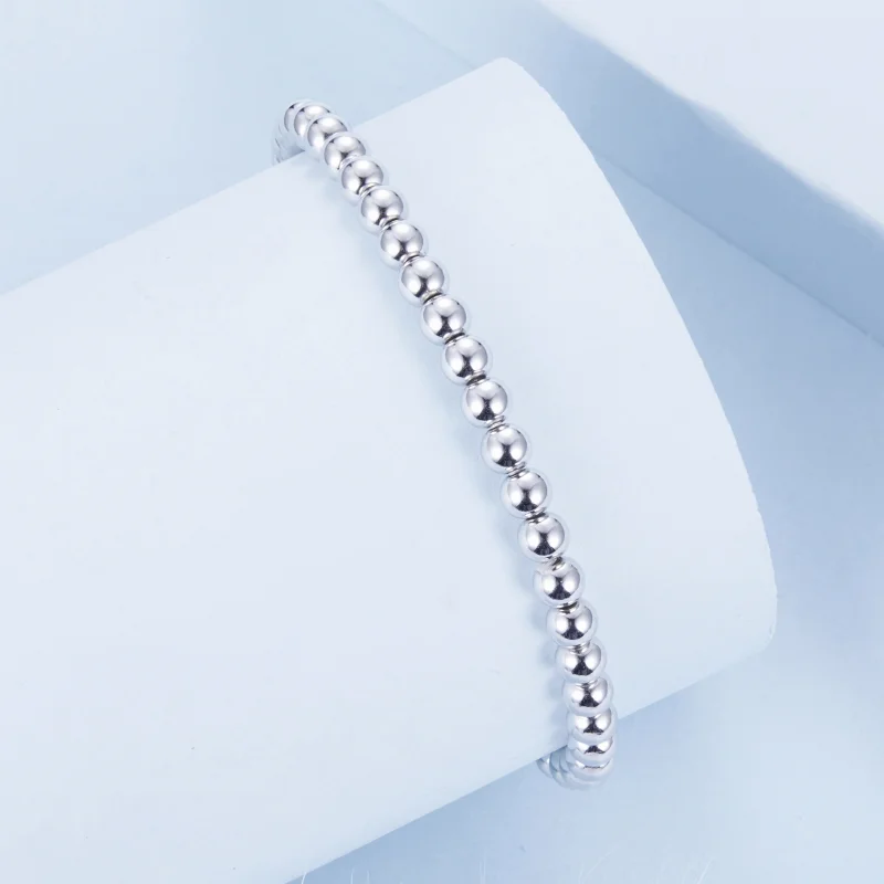 (Bild für) PANDORA-Stil Silberperlen-Armband - BSB175 - Ansicht 2