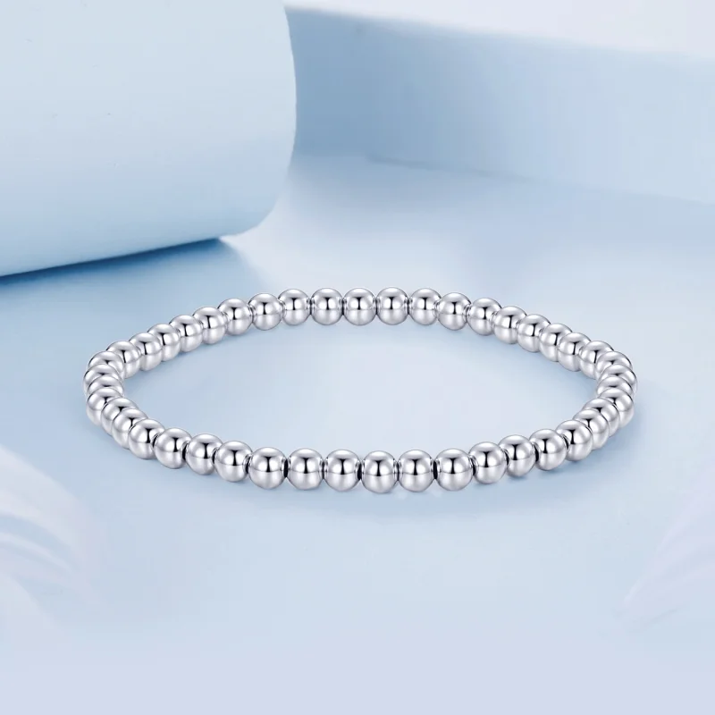 (Bild für) PANDORA-Stil Silberperlen-Armband - BSB175 - Ansicht 3