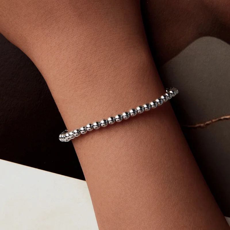 (Bild für) PANDORA-Stil Silberperlen-Armband - BSB175 - Ansicht 7
