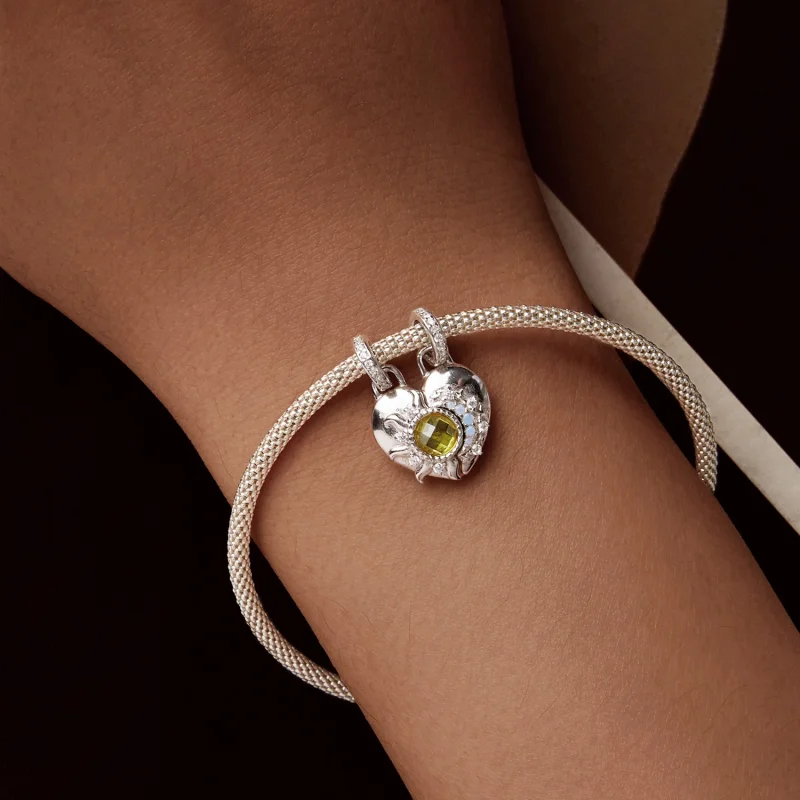 (Bild für) PANDORA-Stil Sonne-und-Mond-Liebesanhänger - BSC1034 - Ansicht 4