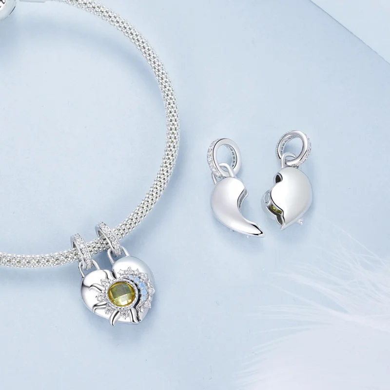 (Bild für) PANDORA-Stil Sonne-und-Mond-Liebesanhänger - BSC1034 - Ansicht 12
