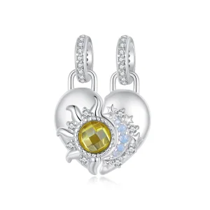 (Bild für) PANDORA-Stil Sonne-und-Mond-Liebesanhänger - BSC1034
