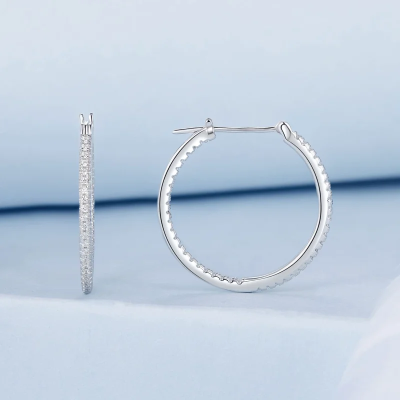 (Bild für) PANDORA-Stil Strahlende Ohrringe - BSE1023-L - Ansicht 2