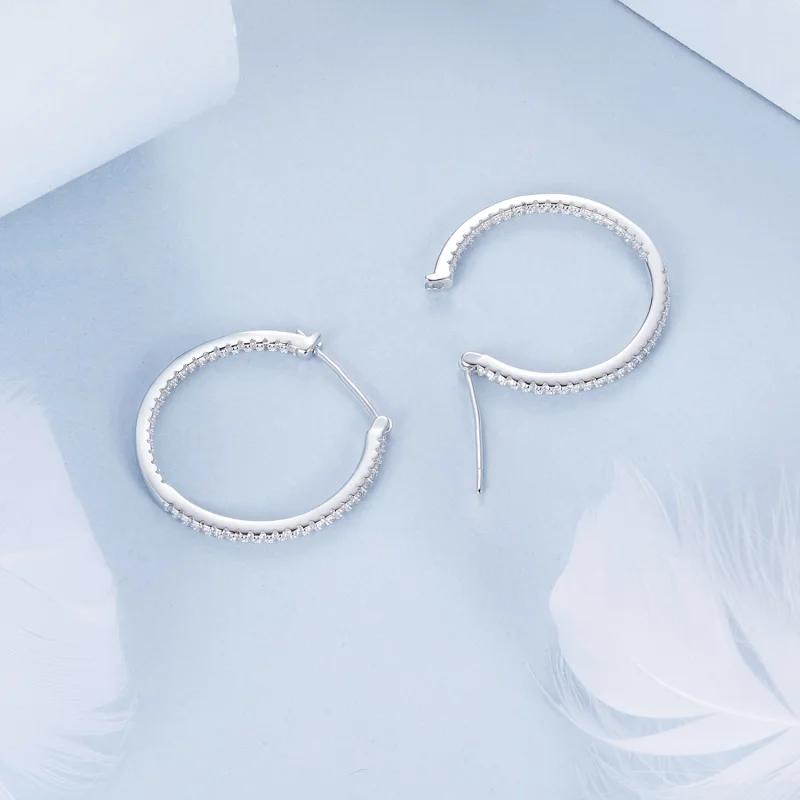(Bild für) PANDORA-Stil Strahlende Ohrringe - BSE1023-L - Ansicht 4