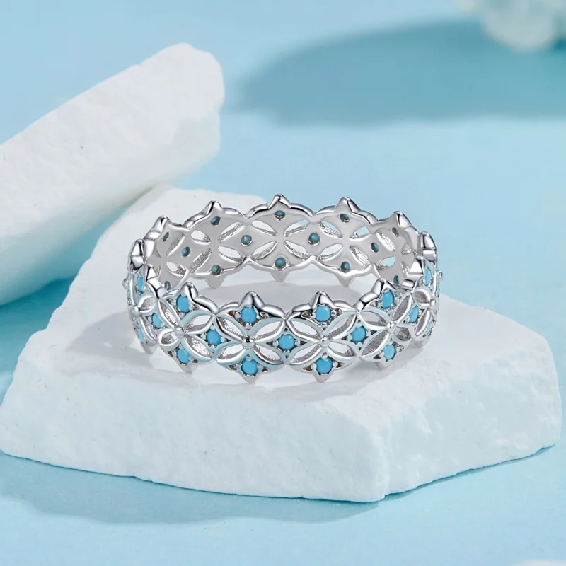 (Bild für) PANDORA-Stil Türkisring - BSR556 - Ansicht 3