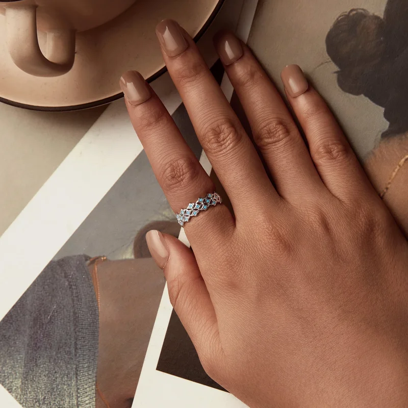 (Bild für) PANDORA-Stil Türkisring - BSR556 - Ansicht 4