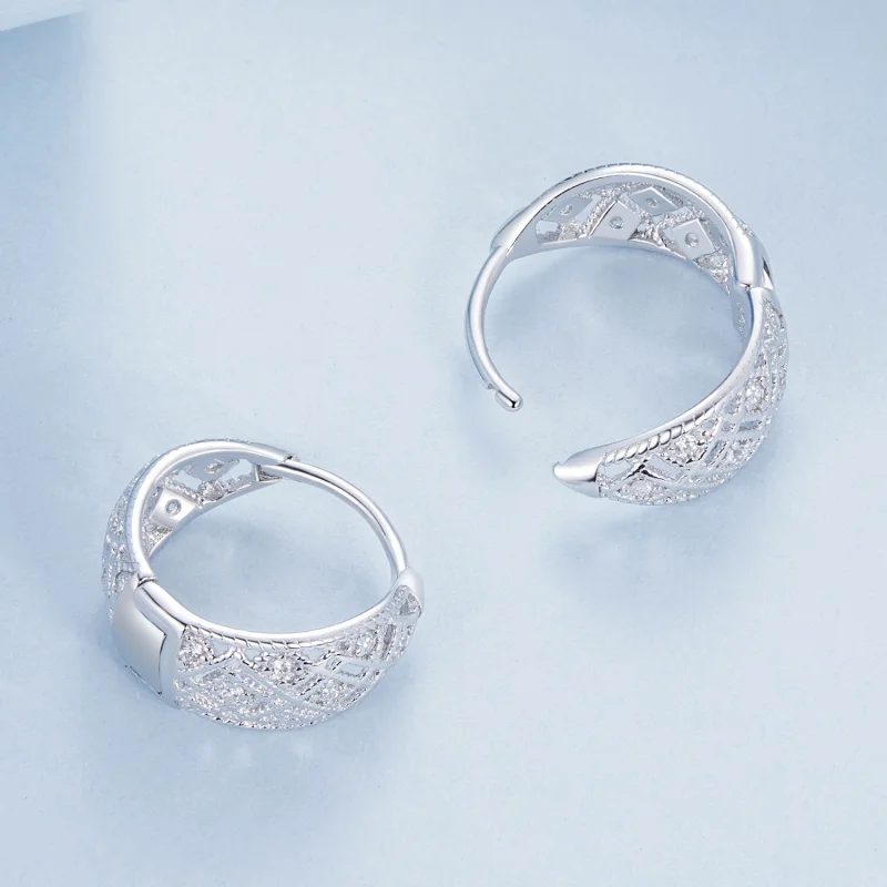 (Bild für) PANDORA-Stil Vintage-Spitzenohrringe - BSE1035 - Ansicht 4