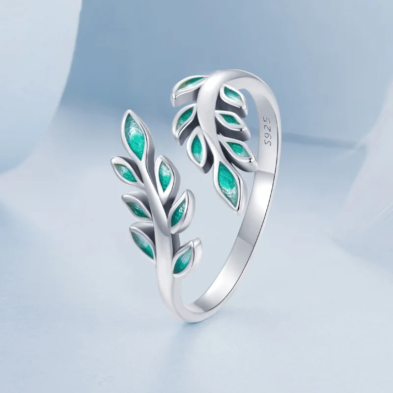 (Bild für) PANDORA Style Blattförmiger Offener Ring - BSR542-E - Ansicht 2