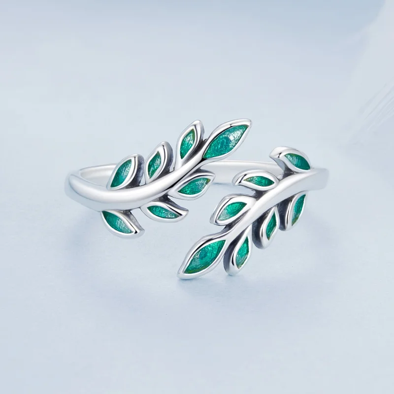 (Bild für) PANDORA Style Blattförmiger Offener Ring - BSR542-E - Ansicht 5