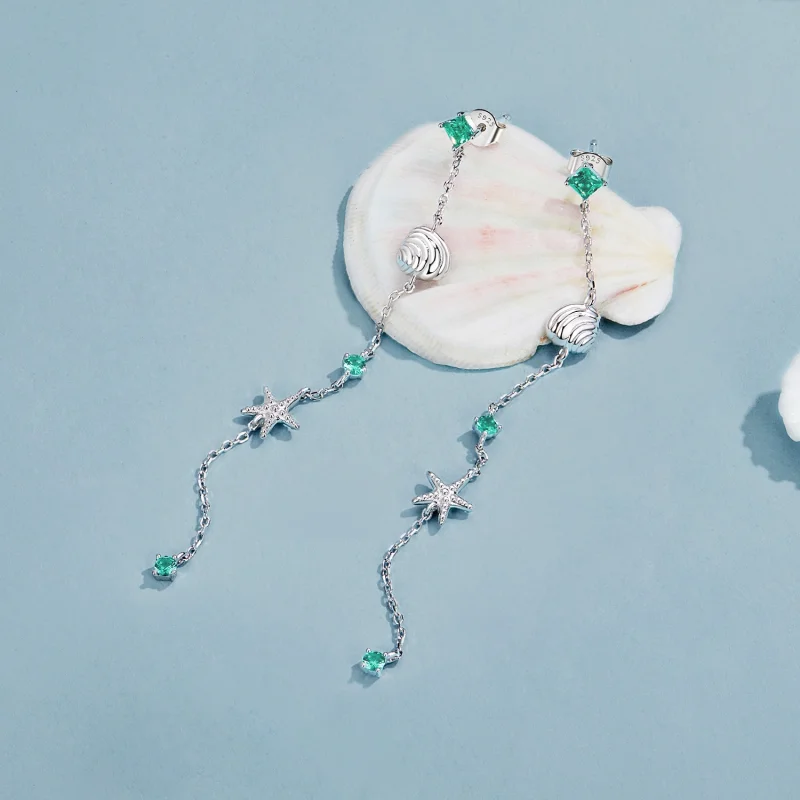 (Bild für) PANDORA Style Blaue Ozean Ohrringe - BSE1013 - Ansicht 3