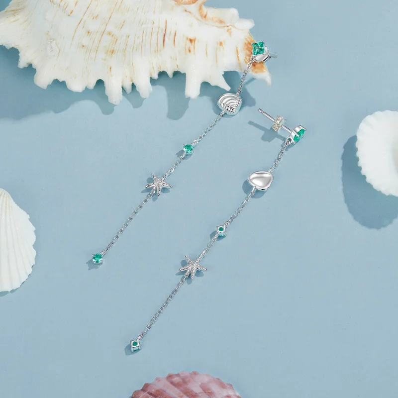 (Bild für) PANDORA Style Blaue Ozean Ohrringe - BSE1013 - Ansicht 4