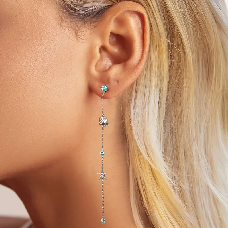 (Bild für) PANDORA Style Blaue Ozean Ohrringe - BSE1013 - Ansicht 5