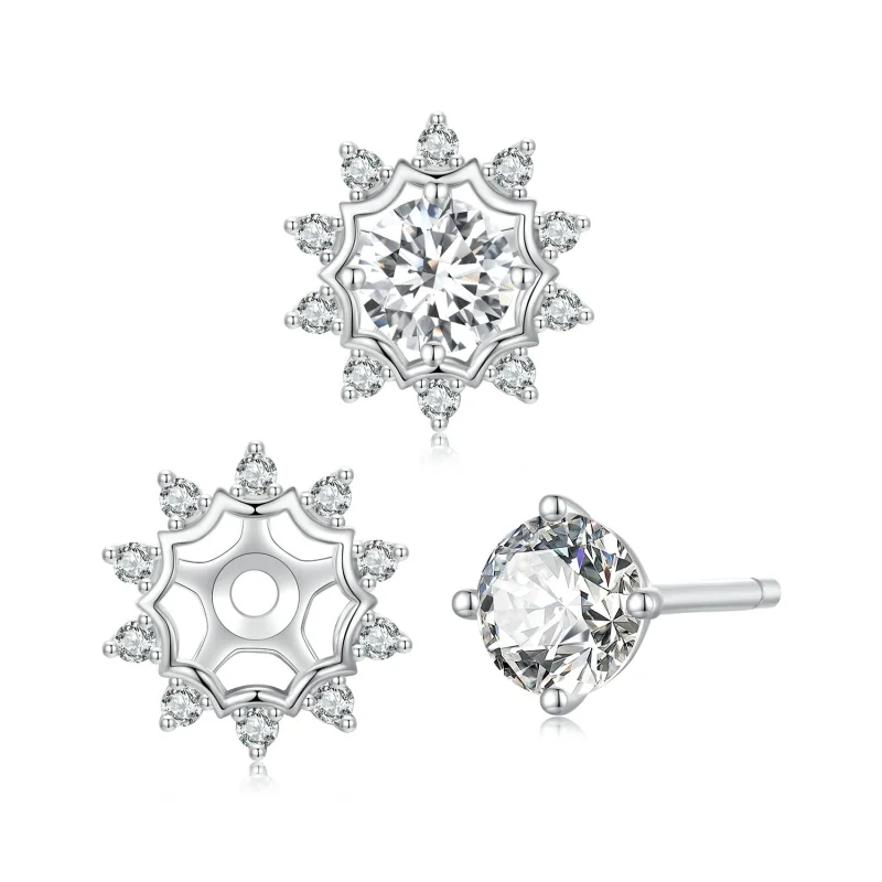 (Bild für) PANDORA Style Brilliant Beauty 0,5 ct Moissanit Ohrringe (Zwei Zertifikate) - MS - Ansicht 2