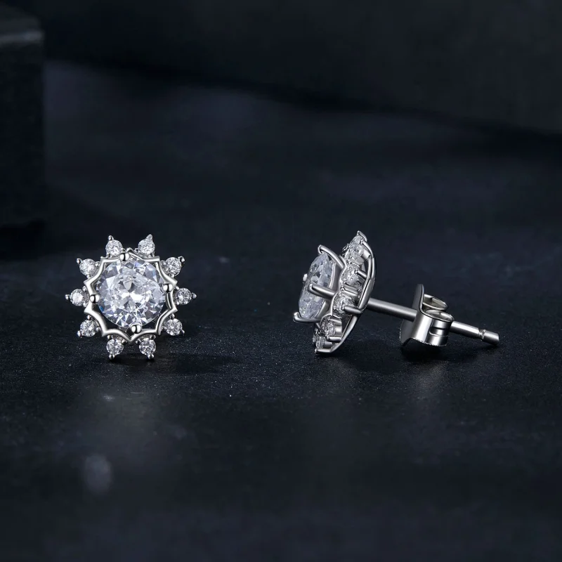 (Bild für) PANDORA Style Brilliant Beauty 0,5 ct Moissanit Ohrringe (Zwei Zertifikate) - MS - Ansicht 4