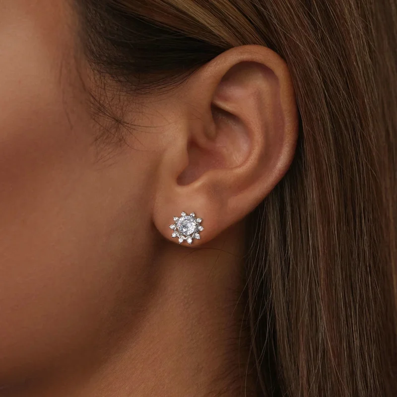 (Bild für) PANDORA Style Brilliant Beauty 0,5 ct Moissanit Ohrringe (Zwei Zertifikate) - MS - Ansicht 6