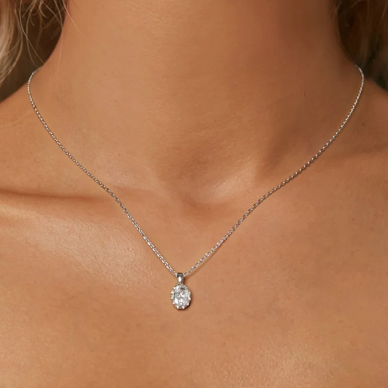 (Bild für) PANDORA Style Brilliant Beauty 1ct Moissanit Halskette (mit einem Zertifikat) - - Ansicht 5