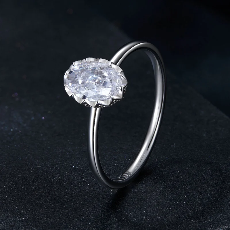 (Bild für) PANDORA Style Brilliant Beauty 1ct Moissanit Ring (mit einem Zertifikat) - MSR04 - Ansicht 2