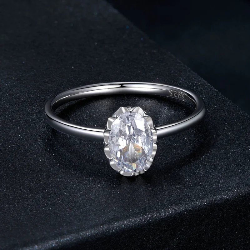 (Bild für) PANDORA Style Brilliant Beauty 1ct Moissanit Ring (mit einem Zertifikat) - MSR04 - Ansicht 3