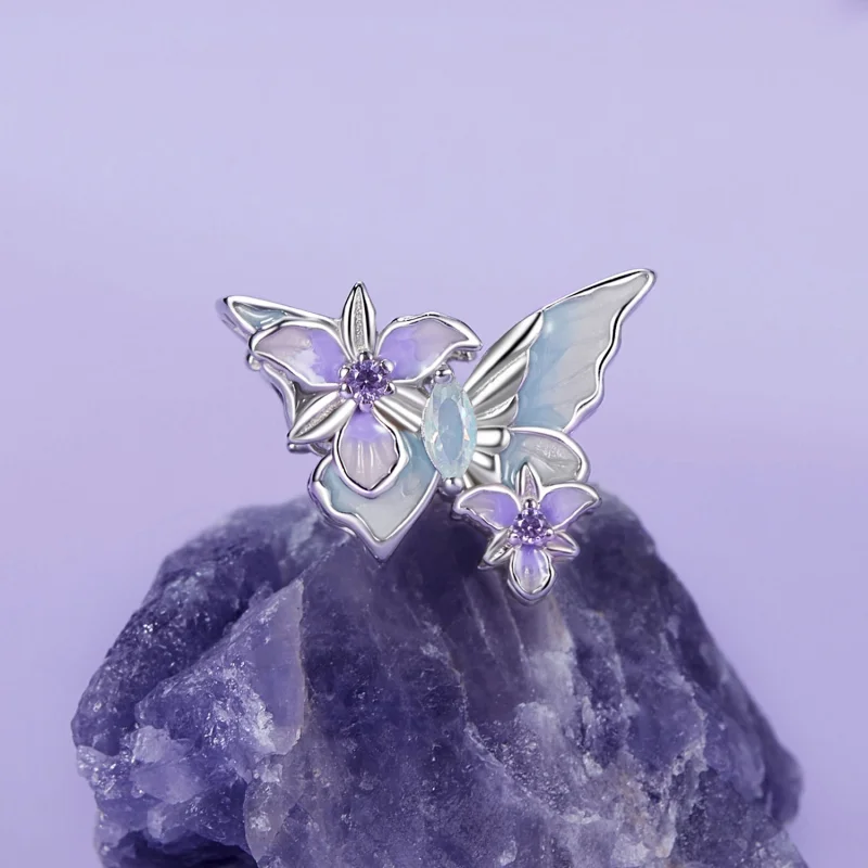(Bild für) PANDORA Style Butterfly Iris Charm - BSC1030 - Ansicht 2