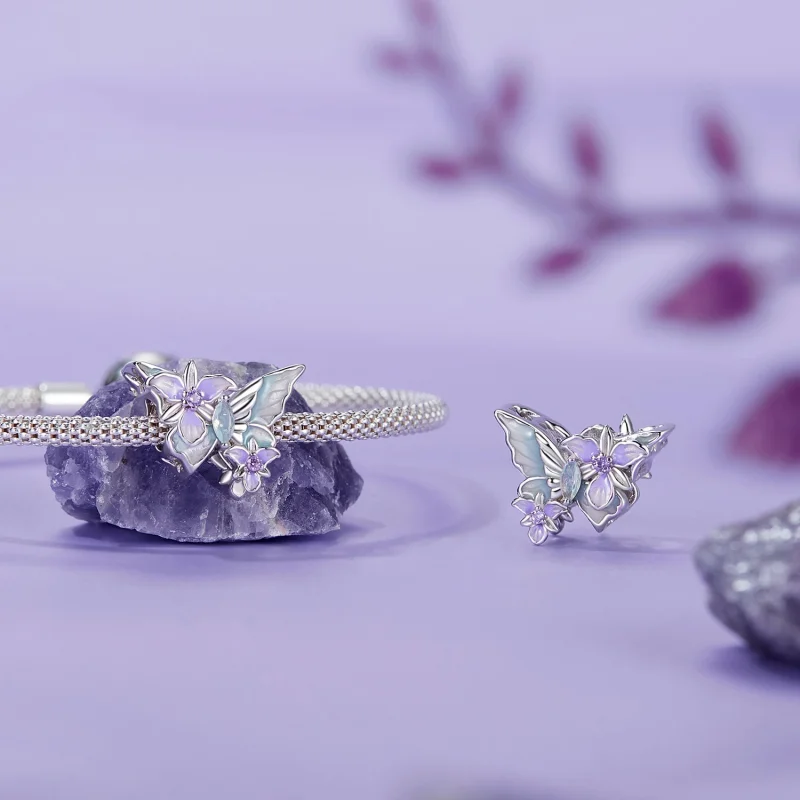 (Bild für) PANDORA Style Butterfly Iris Charm - BSC1030 - Ansicht 4