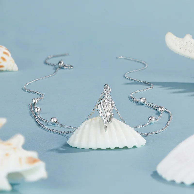 (Bild für) PANDORA Style Conch Shell Halskette - BSN387 - Ansicht 3