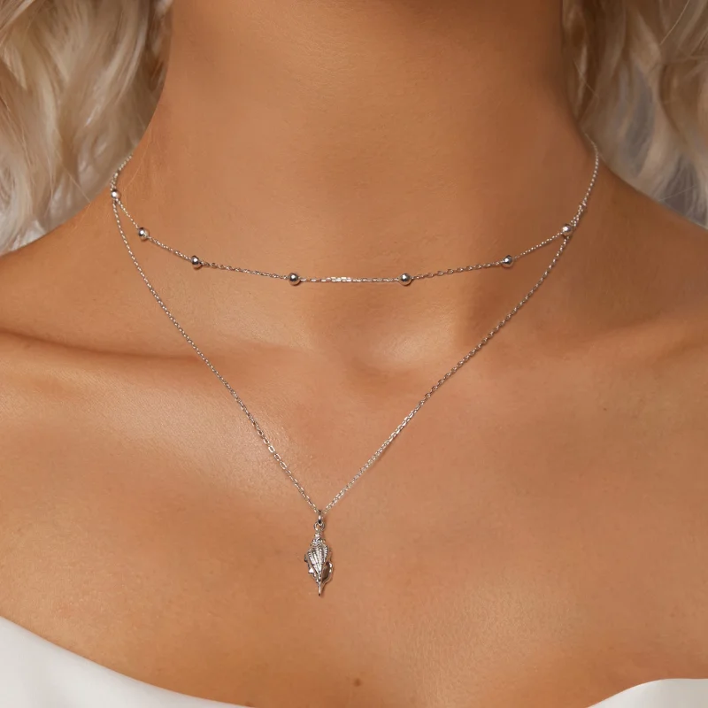(Bild für) PANDORA Style Conch Shell Halskette - BSN387 - Ansicht 5